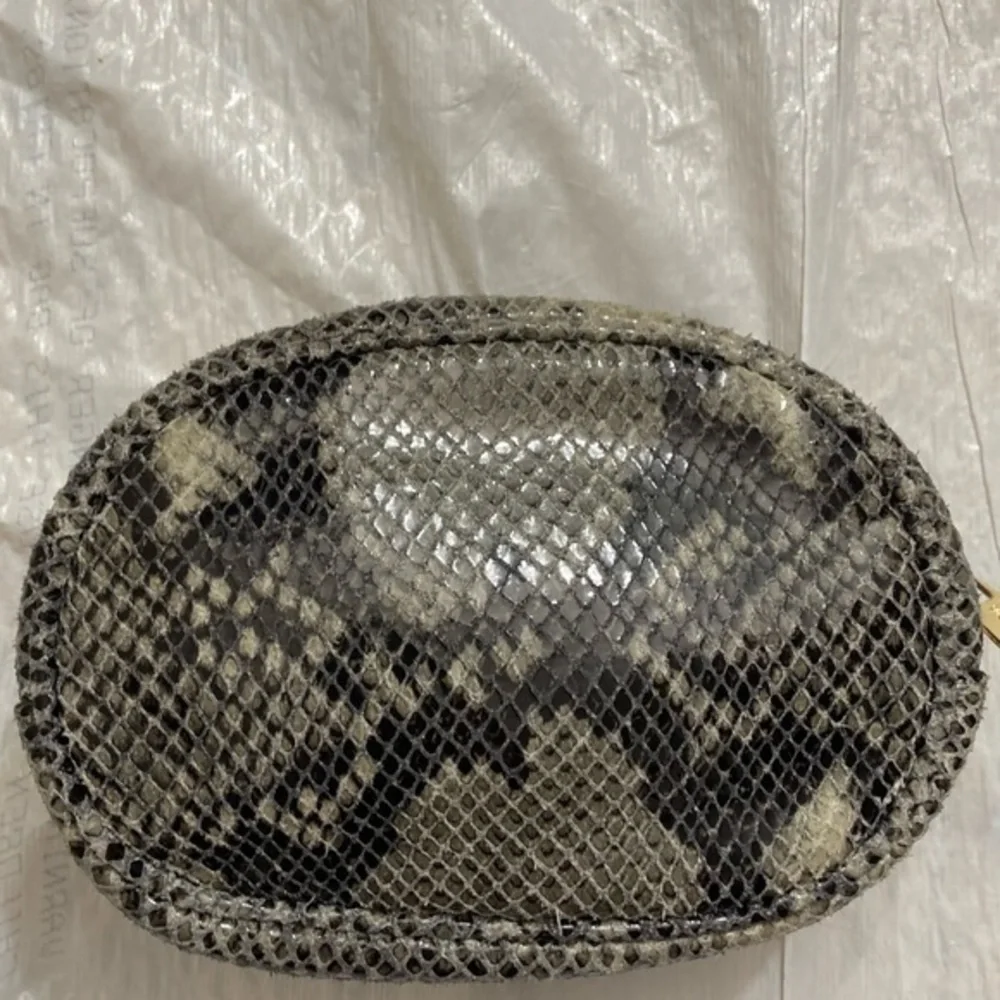 Michael Kors python embossed snakeskin embossed leather cosmetic pouch